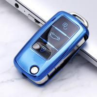 Funda De Llave De Coche TPU Automática Para VW Volkswagen Polo Tiguan Passat B5 B6 B7 Golf 4 5 6 MK6 Jetta Lavida Skoda Octavia - details 6
