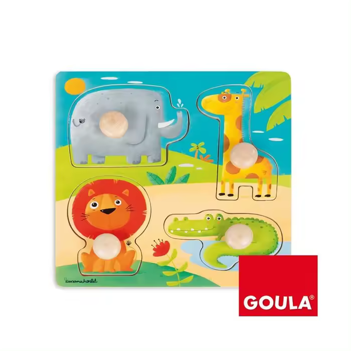 GOULA PUZZLE ANIMALES SELVA PUZLES 22x2x22 Cms. - 1
