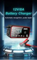 Cargador de batería automático para coche, 12 V, 8 A, inteligente, para baterías de plomo-ácido, AGM, gel húmedo, LiFePO4, para coche y motocicleta - details 0