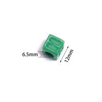 50Pcs Abalorios De Letras Acrílicas Colores Variados Cuadrados Espaciadores Sueltos Para Accesorios De Joyería DIY Pulseras Cadena De Teléfono - details 0
