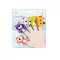 TACHAN : Animales de Selva  - Set Marionetas de Dedos - Hora del baño y Piscina - Regalo Original - Edad recomendada mayores de 3 años - details 0