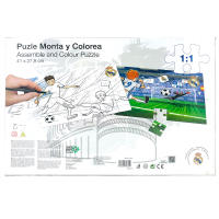 Puzzle Real Madrid Puzzle Monta y Colorea Real Madrid 40 Piezas para Niños y Niñas, Regalo Cumpleaños, Navidad, Reyes - details 0