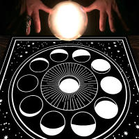 Mantel De Taro Con Doce Constelaciones Y Cielo Estrellado 1pc Decoración De Juego De Tarot Estilo Moderno Poliéster 100% - details 14