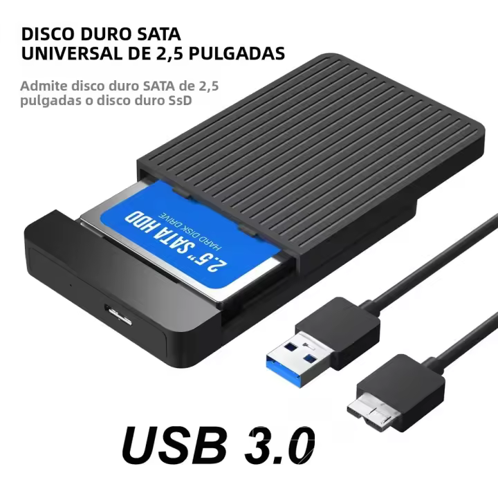 Carcasa Externa De Disco Duro USB 3.0 3.1 Para Notebook PC Adaptador Tipo C Micro Cable 2.5 Pulgadas SSD SATA Caja De Disco Externo - 1