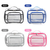 Bolsa de almuerzo transparente de gran capacidad, bolso portátil de PVC, bolsa de almacenamiento sencilla para cosméticos y artículos de tocador, bolsa de almuerzo - details 2