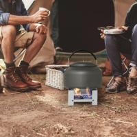 Estufa De Camping Mini De Acero Inoxidable Portátil Y Ligera Para Combustible Liquido Alcohol Estufa De Cera Sólida Para Cocina Al Aire Libre - details 3