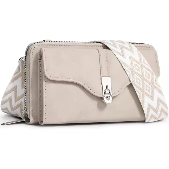Bolso pequeño para teléfono móvil de piel sintética para mujer, minibolso cruzado con ranuras para tarjetas y correa de hombro ajustable. - 1
