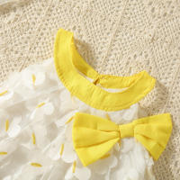 Vestido De Princesa Sin Mangas Para Niñas Blanco Con Encaje Y Mariposas Vestido De Cumpleaños Y Boda Para Niñas De Verano Ropa Infantil - details 5