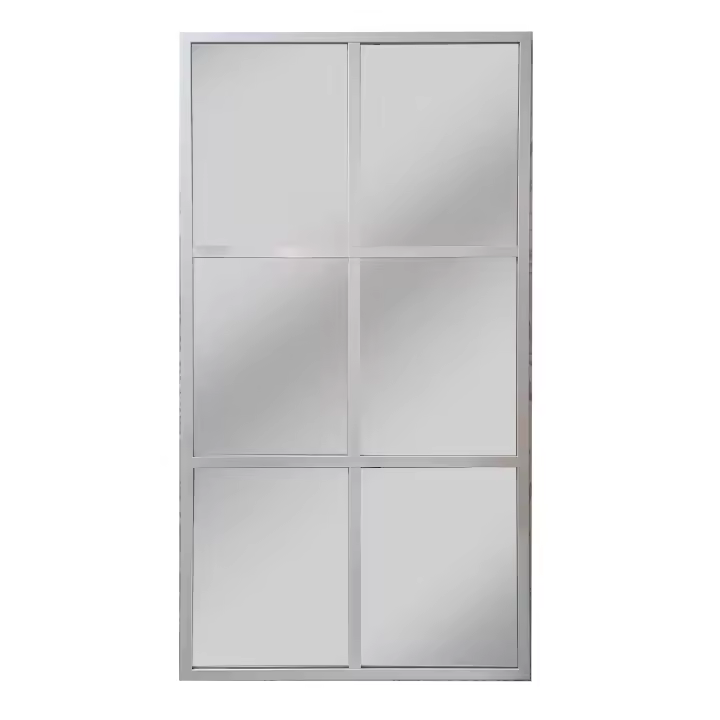 Espejo Ventana Blanco Industrial de Aluminio, 120 x 60 cm - THEROSE - 1
