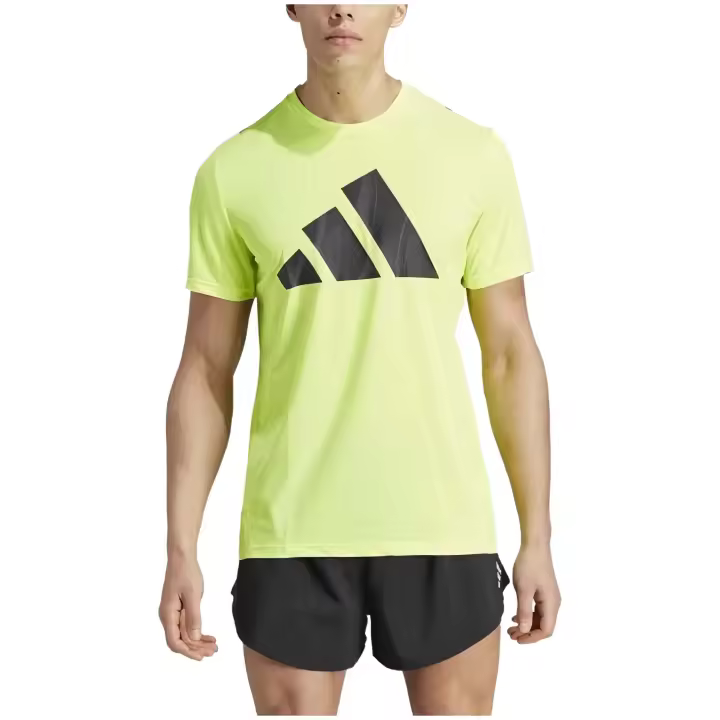 Camiseta de Manga Corta Adidas Run It Bos para hombre en color amarillo - 1