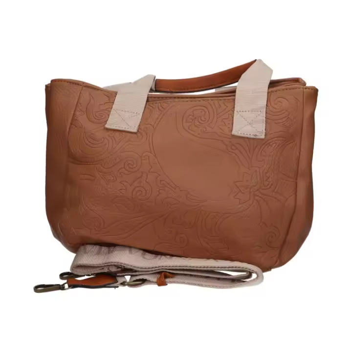 SARA BAGS | Bolso con Asas Sara Bags para Mujer – Bolso Grande en Color Marrón con Detalles – Bolso con Cremallera y Bandolera – Varios Compartimentos – Espacioso y Versátil – Modelo SCZQ2500300899 - 1