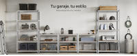 SONGMICS Estantería Pesada de 5 Niveles, Juego de 2, Estantería de Acero, Montaje Rápido, Garaje, Almacén, Trastero, Carga de 750 kg, 60 x 120 x 200 cm, Negro/ Plata /Gris/ Azul - details 0