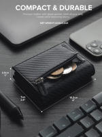 Credit Card Holder  RFID Blocking Bifold Wallet Men's Wallet with Coin Compartment and Banknote Compartment - details 15