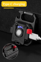 Linterna LED Multifuncional Miniatura Con Llavero Luz De Trabajo COB Recargable Por Tipo-C Torcha De Bolsillo Para Camping Al Aire Libre Emergencias - details 10