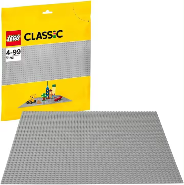 Base de color gris de 38 x 38 cm para todos tus bloques Duplo incluido - Lego Classic 10701 - 1