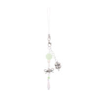 Llavero Estilizado Con Colgante De Huesos De Four Leaf Clovers Hecho a Mano Con Cuentas De Bisagra Para Teléfono Móvil - details 5