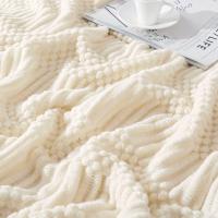 Manta Bohemia Blanca Texturizada Grande Tejida Vintage Lujo Para Cama Sofá Cubierta De Manta De Algodón Acrílico 100% - details 0