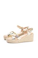 Wunder Spring alpargatas doradas cuña alta de espartos con plataforma plantilla acolchada comodidad y estilo para el verano - details 4