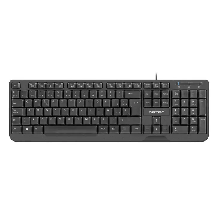 Teclado USB Natec Trout Slim en Español con 12 Teclas Multimedia y Diseño Elegante - 1