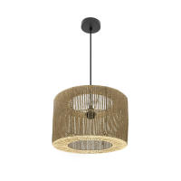 Fabrilamp - Colgante Pescara 1xe27 Negro/natural Regx38x38cm - details 0