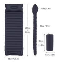 Colchón Inflable Ultraligero Para Acampar Con Almohada Y Bomba Integrada Tapete De Viaje Para Dormir Al Aire Libre - details 6