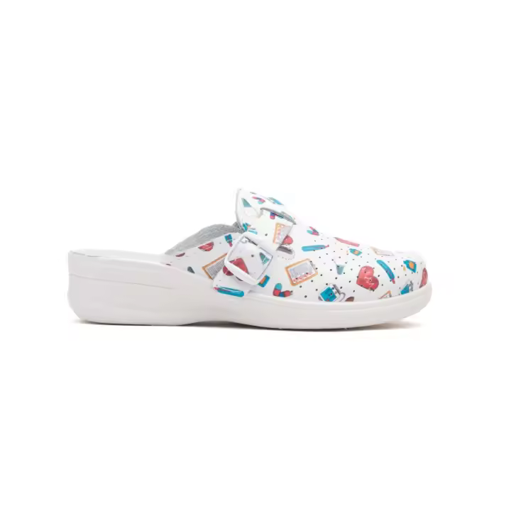 Zuecos Anatómicos Sanitarios de piel blanca by Bio Up Piel Piel Piel acolchada - 1