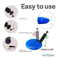 Ociodual Cojín Hinchable Azul Disco con Bomba Goma PVC para Fitness Yoga Pilates Coordinación Rehabilitación Equilibrio - details 7