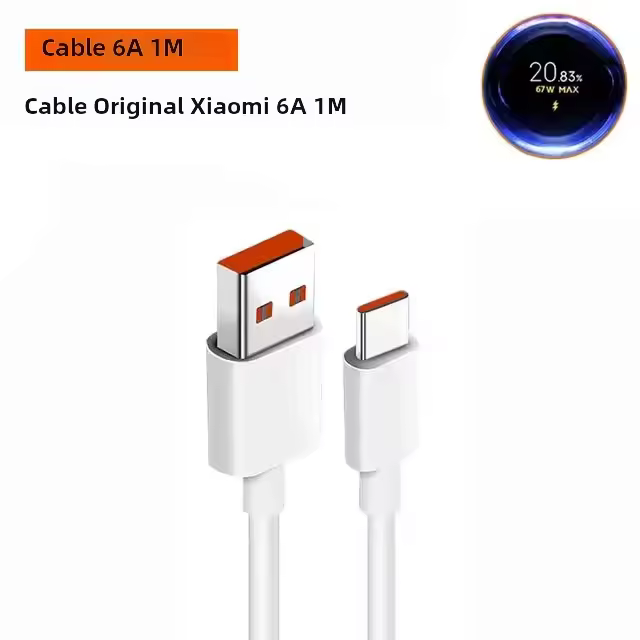 Cargador rápido Turbo Original Xiaomi de 67W con Cable tipo C de 1M, enchufe europeo para Mi 14 Ultra Redmi K40S K50 Note 11 12 13 pro Poco - 1