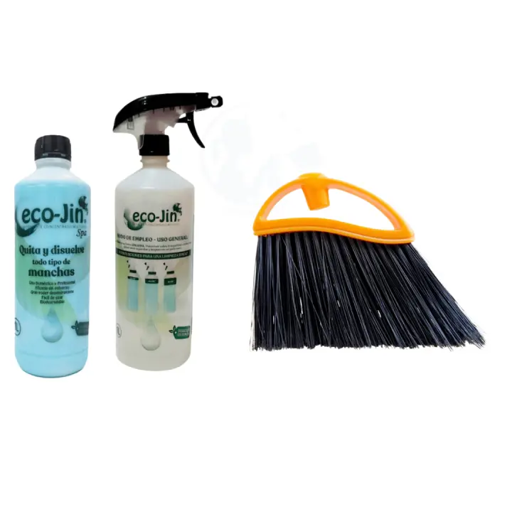 Ecojin a Elegir + Difusor + Nueva Escoba de Laboncler – Con Efecto Electrostático que Atrapa Pelos, Polvo y Pelusas con Eficiencia. Diseño con Base Ultrarresistente a Golpes, Rosca de Sujeción Fija - 1