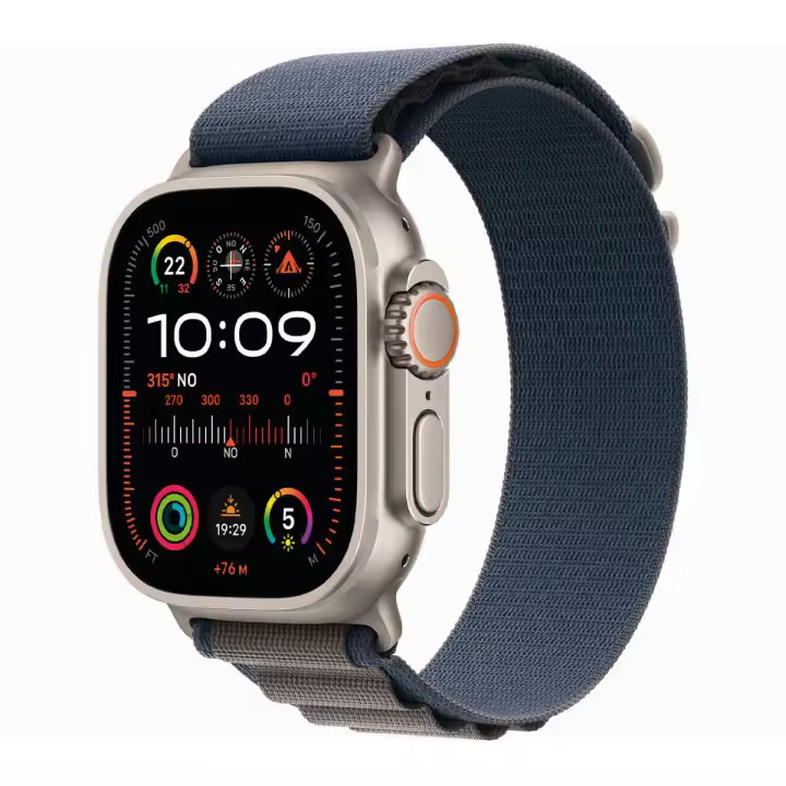 Apple Watch Ultra 2 GPS+Cellular Cinturón Alpine Loop de titanio azul de 49 mm - Talla S - 1