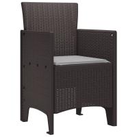 Silla de Jardín vidaXL Set de 2 Marrón Ratán Estándar Duradero - details 2