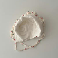 Gorro De Bebé Muslin Nuevo Con Puntos Y Flores Para Niñas Y Niños Gorro De Invierno Ajustable Para Bebés De 0-12 Meses Accesorios Infantiles Estilo Coreano - details 6