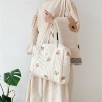 Bolso De Diaper Para Bebé Recién Nacido Estilo Coreano Mochila De Hombro Para Mamá Bolsa Grande De Mano Con Almacenamiento Y Organizador Para Silla De Paseo Bordado Y Cuadrado - details 3