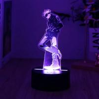 Lámpara De Noche LED 3D Anime Figuras Jujutsu Kaisen Acrílico RGB Toque Inteligente 7 Colores Luz De Decoración Para Dormitorio Regalos - details 6