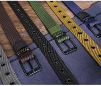 Cinturón De Lona Negra 110/130cm Con Hebilla De Cuero Para Hombres Y Mujeres Estilo Casual Para Combinar Con Jeans Deporte Al Aire Libre - details 6