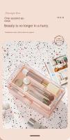 Caja De Almacenamiento Para Maquillaje Grande Y Portátil De Plástico Transparente Y Antipolvo Famosa En Internet Para Medicamentos Y Paletas De Sombras - details 10