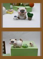 Caja Sorpresa Kawaii Azuki Con Figuras De Perro Y Gato Decoraciones De Muñeca De Acción Para Niños Regalo De Moda Diaria Pequeña Siam - details 4
