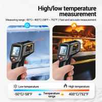 TAUKE TH201 Gun De Temperatura Infrarroja Portátil -50~550℃ Sensor De Láser IR Termómetro Con Pantalla VA Medidor De Termómetro Térmico - details 1