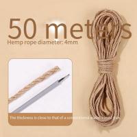 Rope De Espada De Lino Para Gatos 20/50M Plataforma De Subida Resistente a La Caída De Restos De Cuerda Adecuada Para Árboles De Gatos - details 1