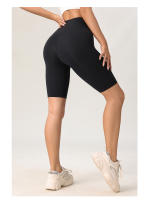 Shorts De Yoga High Waisted Butt Lifting Leggings De Color Puro Para Mujer Pantalones De Ciclismo Para Gimnasio Y Pilates Entrenamiento Cinco Pantalones - details 8