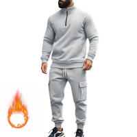 Conjunto Deportivo Casual Para Hombres Verano Otoño Invierno Con Cierre De Cremallera Y Veludo Tejido De Poliéster Talla S a XXXL - details 139