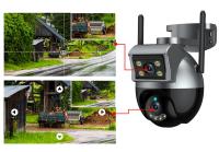 Cámara De Seguridad IP Tuya 4K Con Lente Dual Wifi Exterior Auto Tracció PTZ Visión Nocturna Color CCTV Wireless Sistema De Vigilancia - details 1