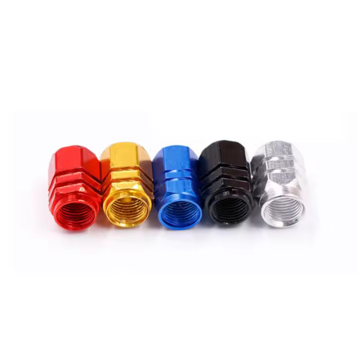 4Pcs Tapas De Válvula De Neumáticos Para Ruedas De Coche De Aluminio Resistente Al Agua Accesorios Para Automóviles Y Motocicletas - 1