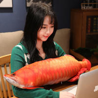 Juguete De Peluche Realista De Arowana Dorada Cálido Y Suave Muñeco De Pescado Almohadilla De Pescado Cojín Para Gatos Regalo Para Todas Las Edades - details 12