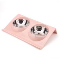 Cuenco de agua de acero inoxidable, comedero, solución, suministros para perros y gatos, cuenco doble, mesa de alimentación para perros y gatos - details 8