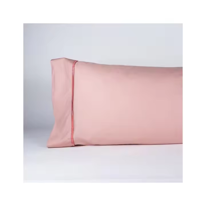 Funda de Almohada, Color Rosa Palo, 100% Algodón Percal, 180 Hilos, Don Algodón - 1