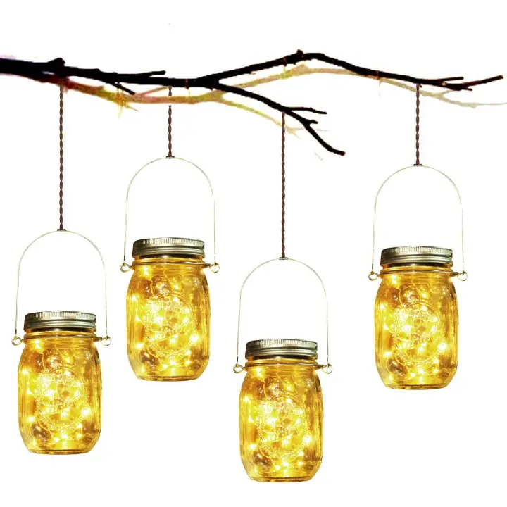 ZVD Luces Solares para Exteriores-6 piezas Luces Decorativas Solares Ahorro de Energía Luces Solares impermeables para interior/exterior Jardín Fiesta nave Decoración de Bodas - 1