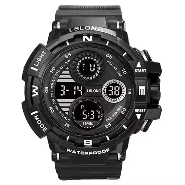 Reloj Digital Militar Para Hombres Reloj Deportivo De Exteriores Resistente Al Agua Con Luz Luminosa Cronógrafo Estudiante Reloj De Pulsera Electrónico - 1