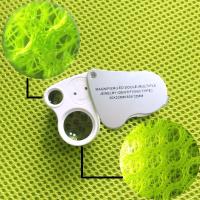 YasumaiDC 30X 60X Loupe Doble Ojo Lupa De Joyería Con Lentejuelas LED Y Luz UV 2en1 Magnificador De Vidrio Iluminado Para Joyería - details 2