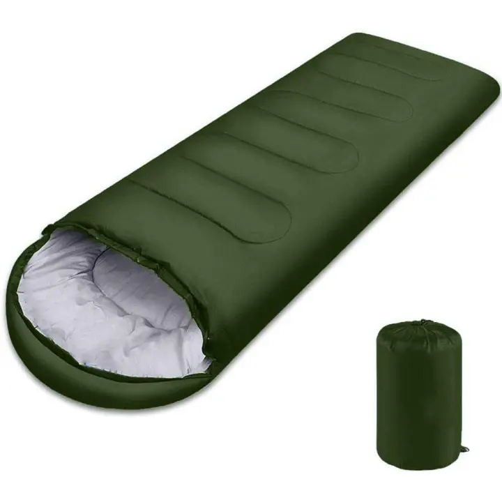 Saco de dormir de 82,7*29,5, Saco de dormir Liviano a prueba de Viento para 4 Estaciones, Con Bolsa de compresión, impermeable, relleno de microfibra, 15-25 Grados Adaptado para mochileros/senderismo/Campamento/Escalada - 1